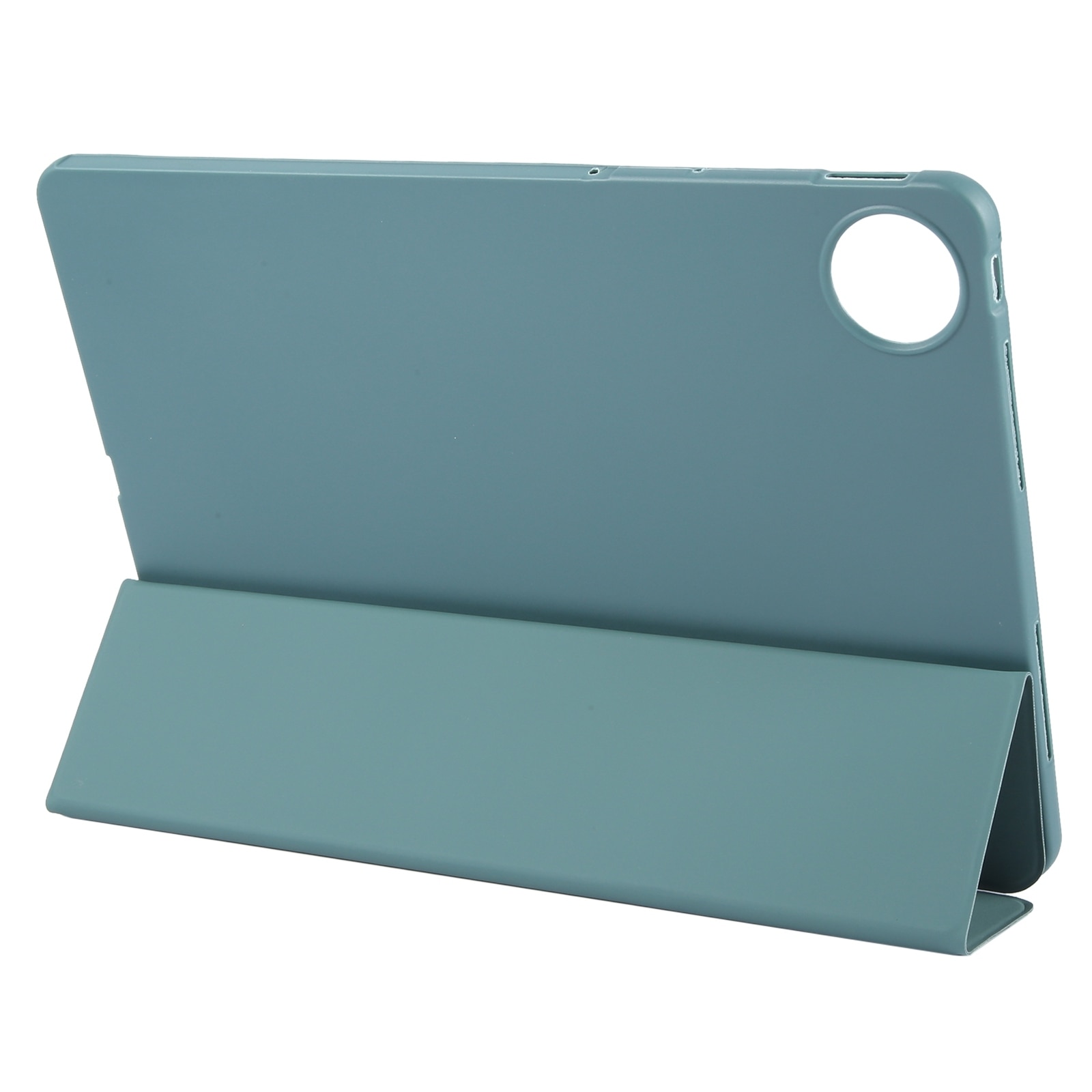 Husa tableta pentru Huawei MatePad Pro 12.2, silicon + piele, tip tri-fold, verde inchis