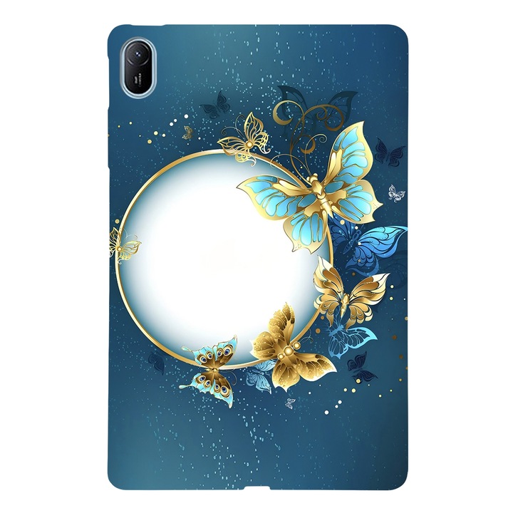 Husa tableta pentru Huawei MatePad SE 11 2024, material TPU, design cu model pictat, tip carte, protectie anti-zgarieturi, acces complet la porturi, Butterfly Circle