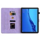 Husa tableta pentru Huawei MediaPad M5 Lite 10 / C5 10.1, din piele cu model floral, tip carte, cu suport, inchidere magnetica, violet