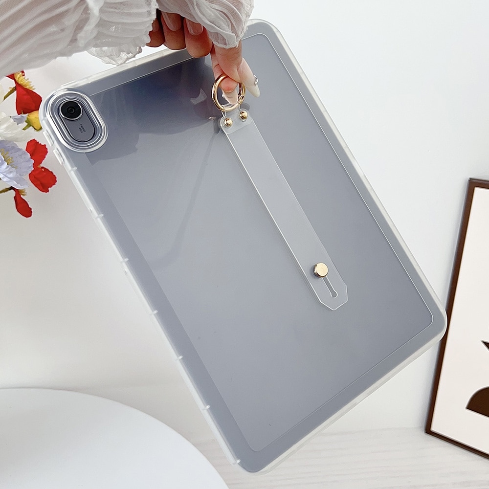 Husa tableta pentru Huawei MatePad 11.5, silicon hibrid PC + TPU, suport pentru incheietura, spate transparent