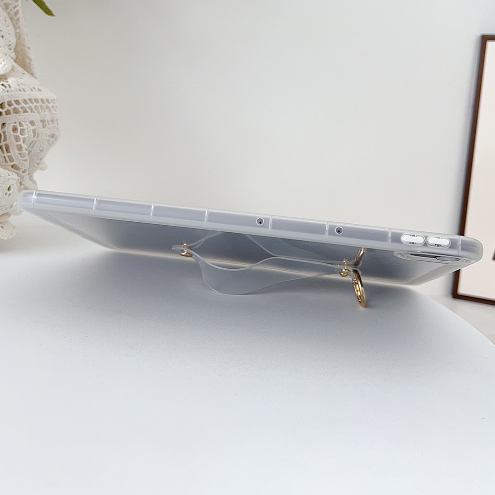 Husa tableta pentru Huawei MatePad 11.5, silicon hibrid PC + TPU, suport pentru incheietura, spate transparent