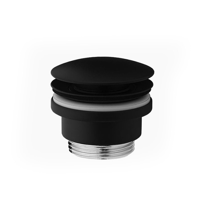 Korek automat Klik-Klak DESSI HOME, negru mat, pentru chiuveta