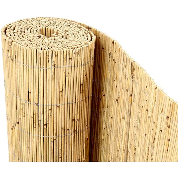 Gard din trestie naturala 160x600cm, protectie vant si priviri, pentru balcon si gradina