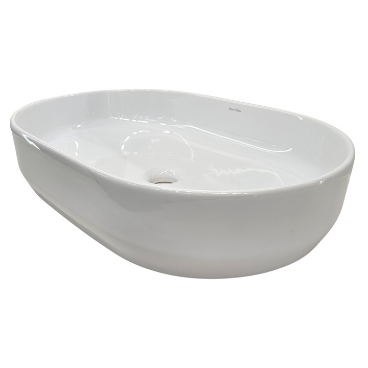 Umywalka nablatowa ovala Estadio, alba, 55x37 cm, set