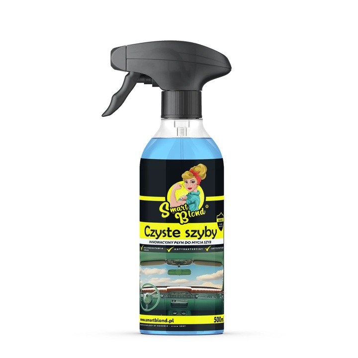 SmartBlond ablaktisztító spray, 500 ml, szagtalan, antisztatikus védelemmel