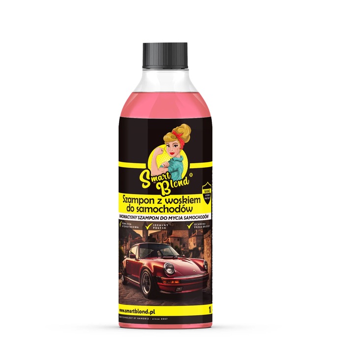 Carnauba sampon SmartBlond 1000 ml, kímélő, festett haj ápolására, 25-50 ml 5 liter vízhez