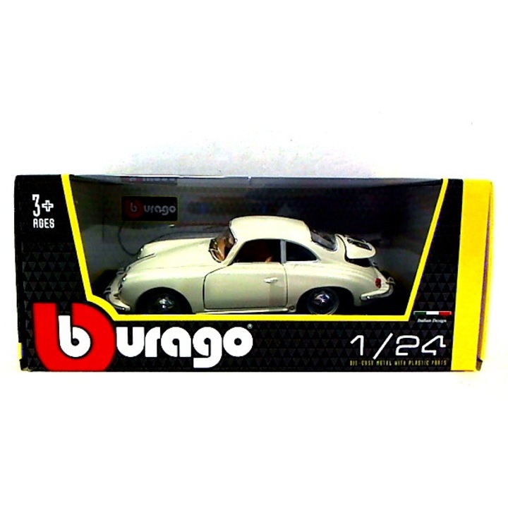 BBU modellautó 1:24 Porsche 356B Coupé elefántcsont