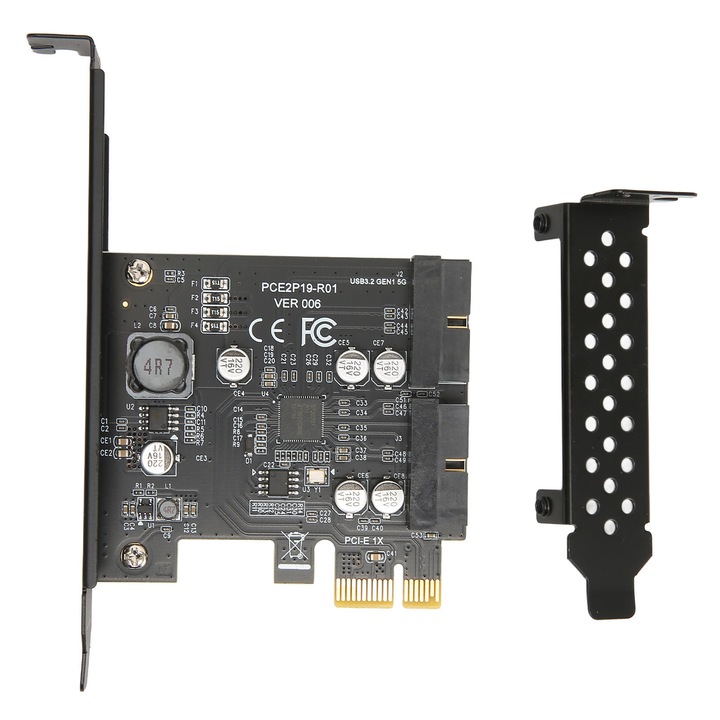 Placa de expansiune PCIE la USB 3.2 cu porturi duble de 5 Gbps