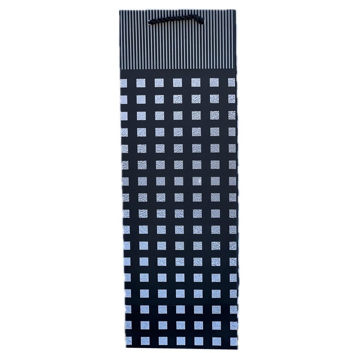 Punga sticla, Negru/Gri, 32x12x9 cm