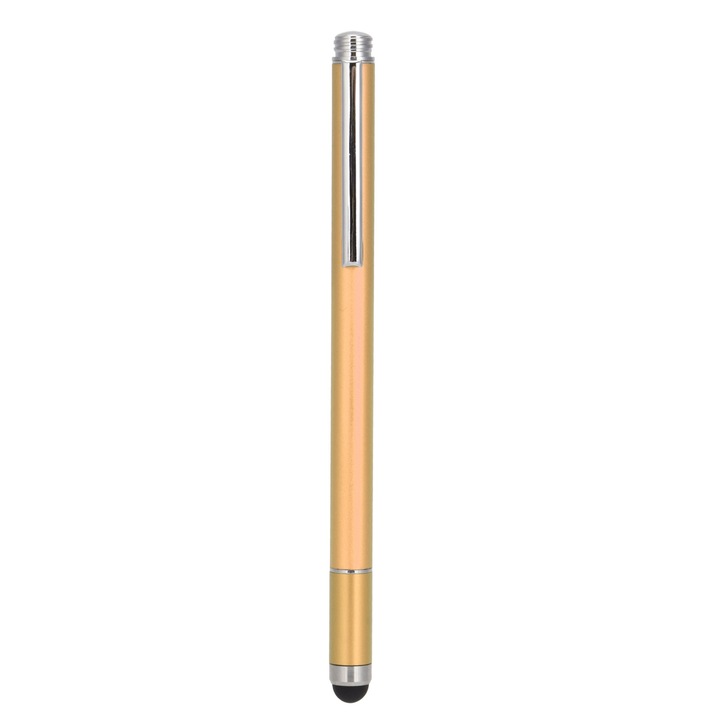 Stylus Pen Zeaicos, 2 Functii, Design Compact, Aurie