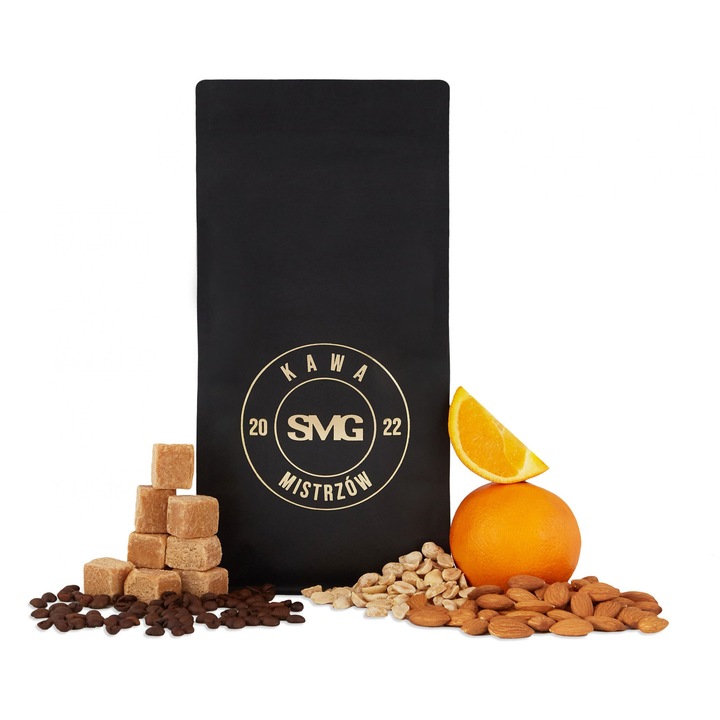 Cafea boabe Gold Stamp 80% Arabica / 20% Robusta, 1kg, prajire medie, aroma de ciocolata si caramel