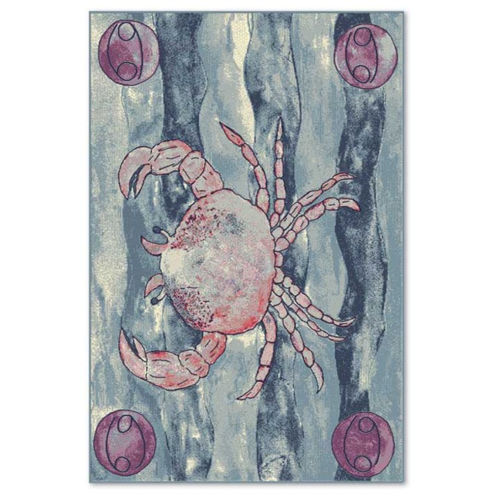 Covor Carpeta sintetic Colectia Delta 1086-1-46666, Design Camera copii, Albastru, dimensiuni 160 x 230 cm