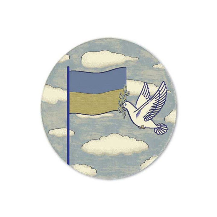 Covor Carpeta sintetic Colectia Delta 7833-3-46355, Design Camera copii, Albastru, dimensiuni 160 x 160 cm