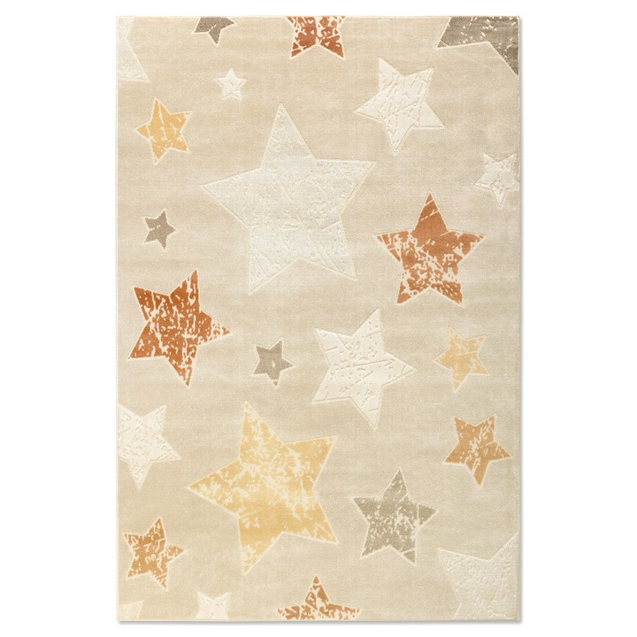 Covor sintetic Carpeta, colectia Geo 1424-1-44422, Bej, design Diverse, dimensiuni 200 x 300