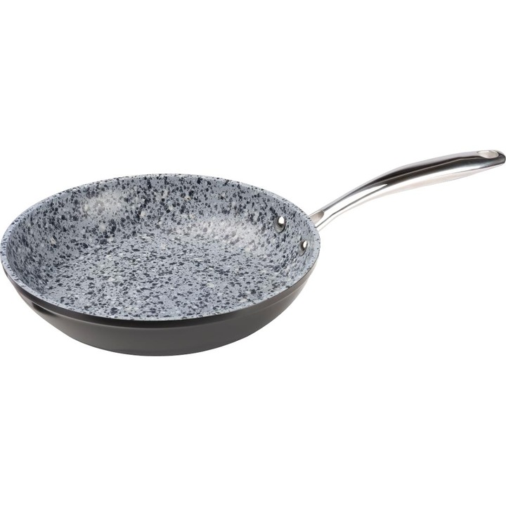 Тиган с незалепващо покритие Alumina с Epifanie Granite 24см Lamart, черен