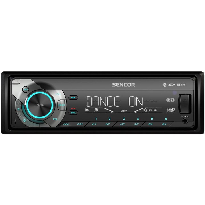 Radio auto Sencor SCT 5052BMR, Bluetooth, USB, SD, 6 culori de iluminare