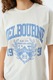 KOTON, Tricou cu imprimeu text, Alb murdar, Albastru, S