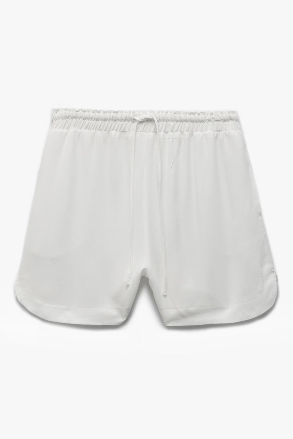 KOTON, Pantaloni scurti cu snur si model uni, Alb murdar, 36
