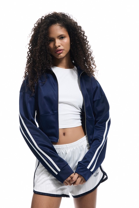 KOTON, Pantaloni scurti cu talie elastica, Albastru ultramarin/Alb murdar, XL