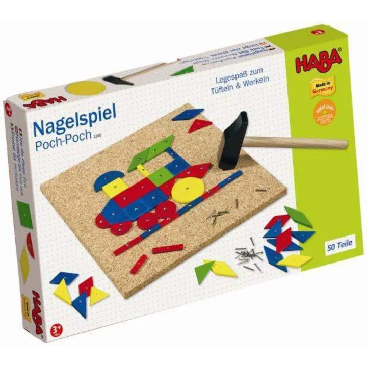 Przybijanka Haba oktatójáték, kézügyesség-fejlesztő, formák és színek, többszínű