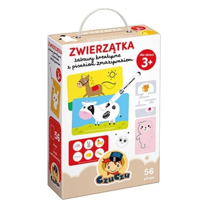 Set educational Zwierzatka, Czuczu, activitati grafomotorice, 20x25cm