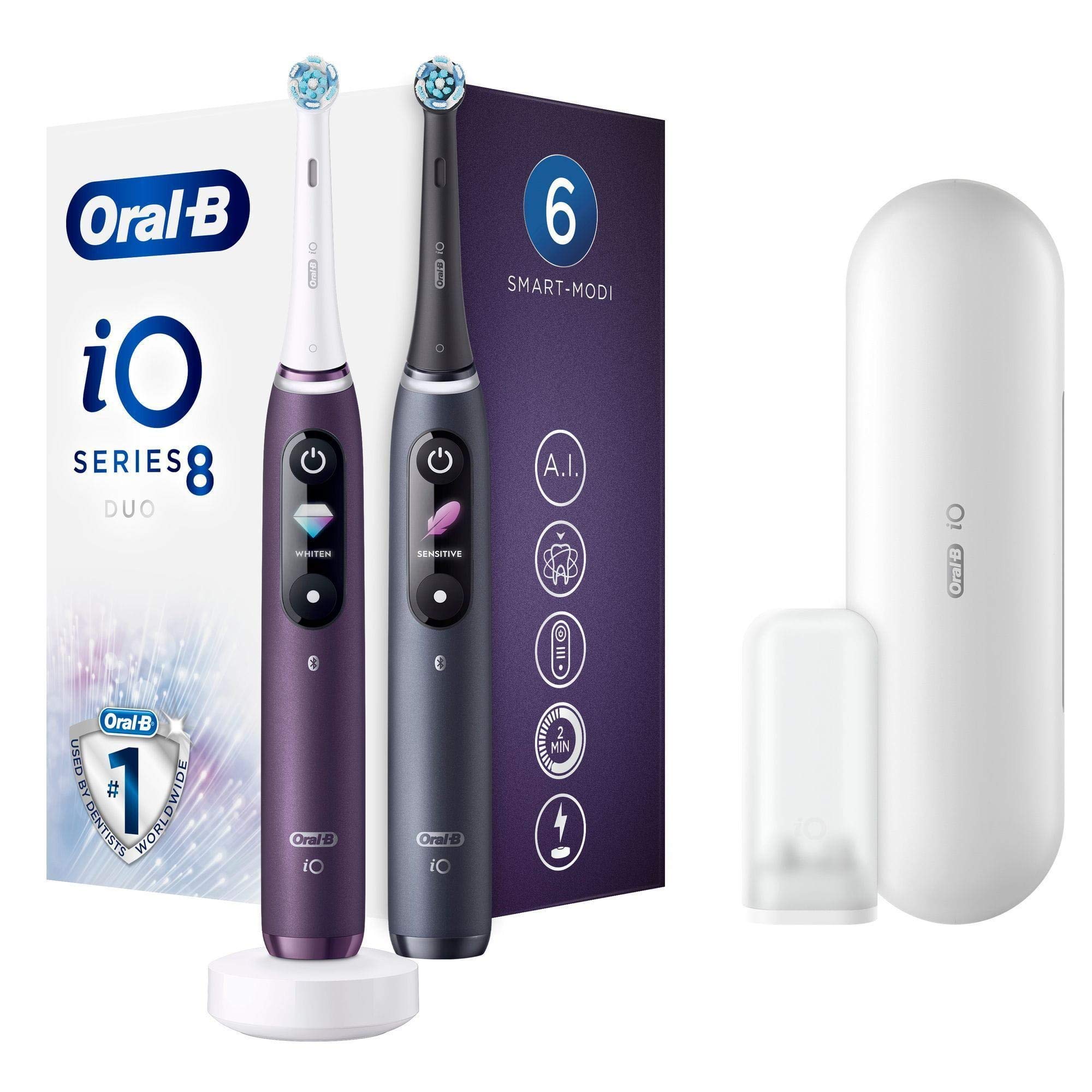 Periuta De Dinti Electrica Oral-B Io 8, Pachet Dublu, Cu