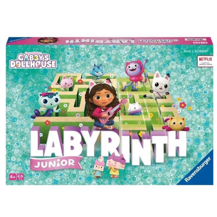 Настолна игра Labyrinth Junior Koci domek Gabi, Ravensburger, 2-4 играчи, 30-45 минути, многоцветна