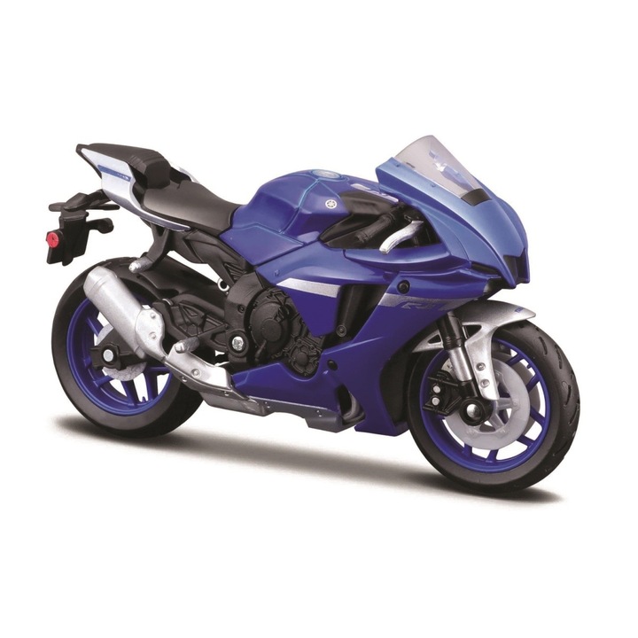 Maisto Yamaha YZF-R1 2021 1/18 motorkerékpár modell, precíz részletek, bemutató állvány