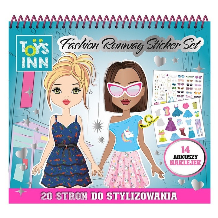 Set de stickere Fashion Runway, Stnux, 20x30cm, multicolor