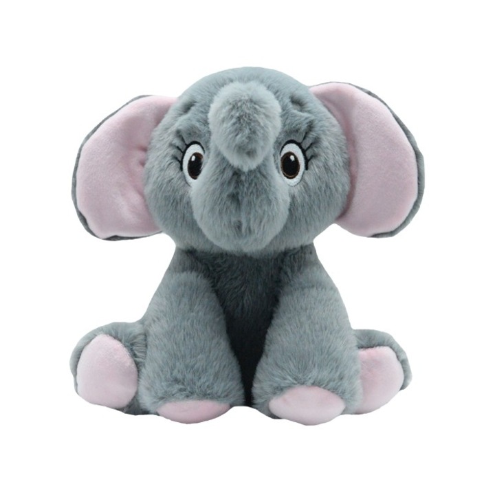 Jucarie de plus Elefant, Tulilo, 20 cm, multicolor, material durabil