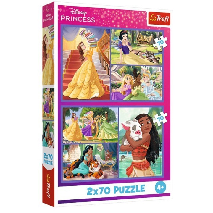 Puzzle 2x70 piese Printese Disney Zile de basm