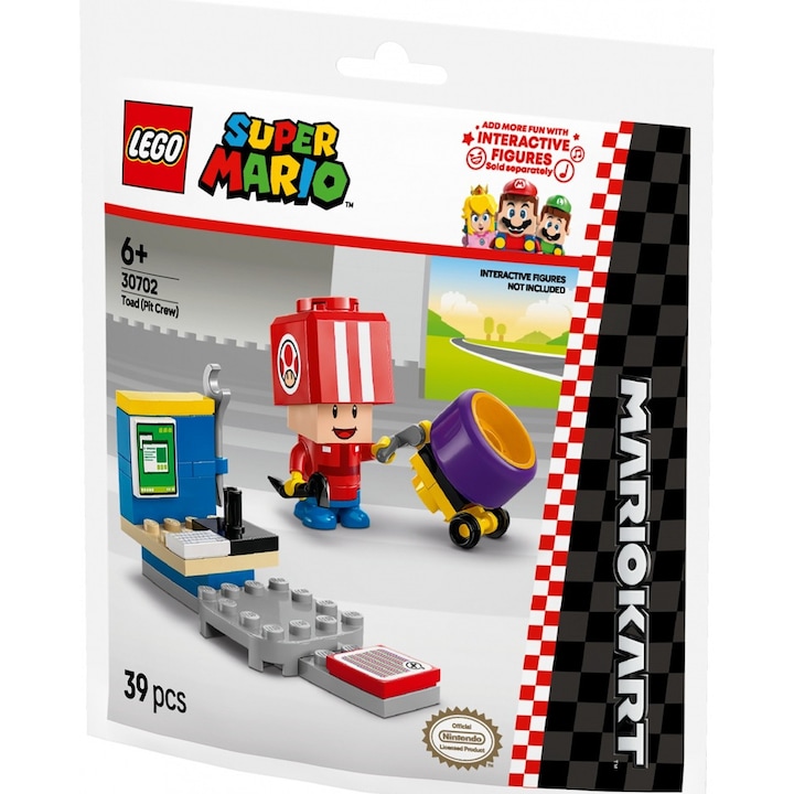 Set de constructie LEGO Mario Kart, Plastic, 39 piese, 6ani+