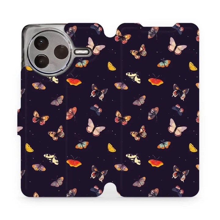 Husa flip Mobiwear pentru Xiaomi POCO F7 Pro 5G, multicolor, rezistenta la socuri si zgarieturi