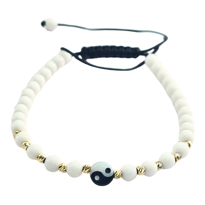 Bratara handmade cu elemte de aur 14k