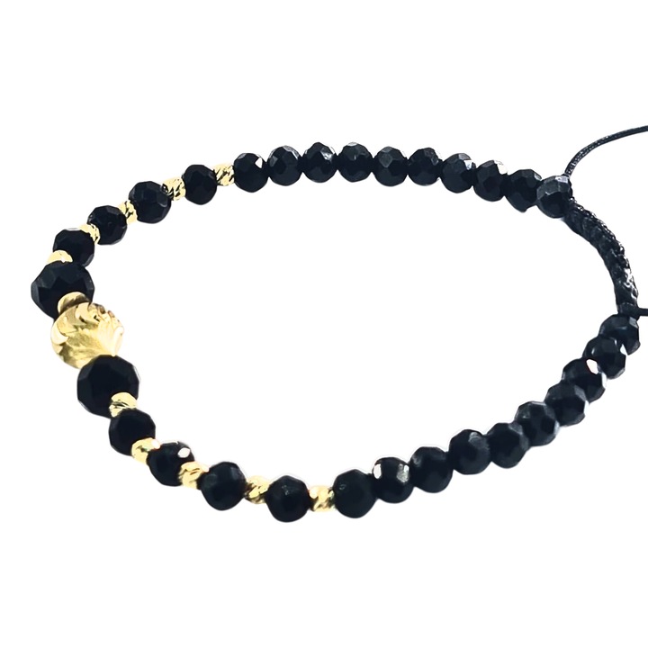 Bratara handmade cu elemente de aur 14k