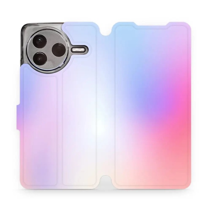 Husa flip Mobiwear pentru Xiaomi POCO F7 Pro 5G, design abstract, rezistenta la socuri si zgarieturi, multicolor