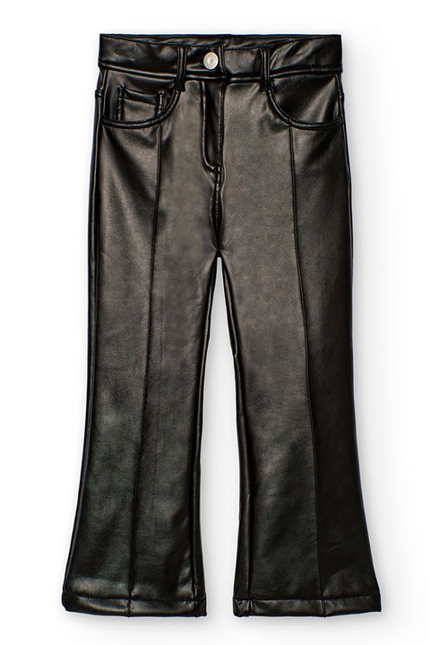 boboli, Bővülő szárú műbőr ruha, Fekete