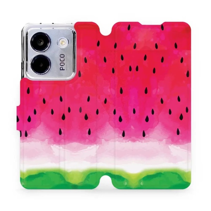 Husa flip Mobiwear pentru Xiaomi POCO M7 Pro 5G, rezistenta la socuri si zgarieturi, multicolor, eleganta