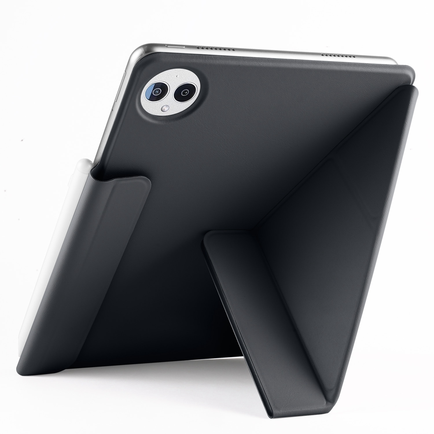 Husa tableta pentru Huawei MatePad Pro 12.2 2024, piele, fixare cu catarama, design magnetic, deformare, negru