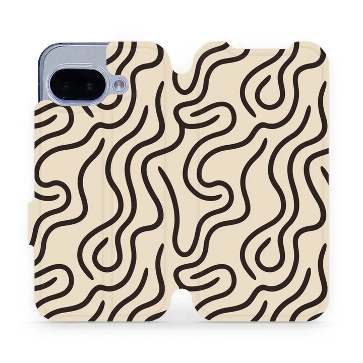 Husa flip Mobiwear pentru Google Pixel 9A, rezistenta la socuri si zgarieturi, multicolor, eleganta