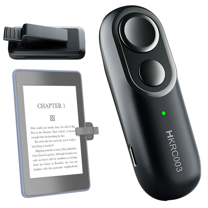 Telecomanda pentru citit, Rotitor de pagini cu telecomanda Pagina de control de la distanta Turner pentru Kindle Paperwhite Kobo Eraders pagina wireless Turner pentru iPhone iPad Android Tablete