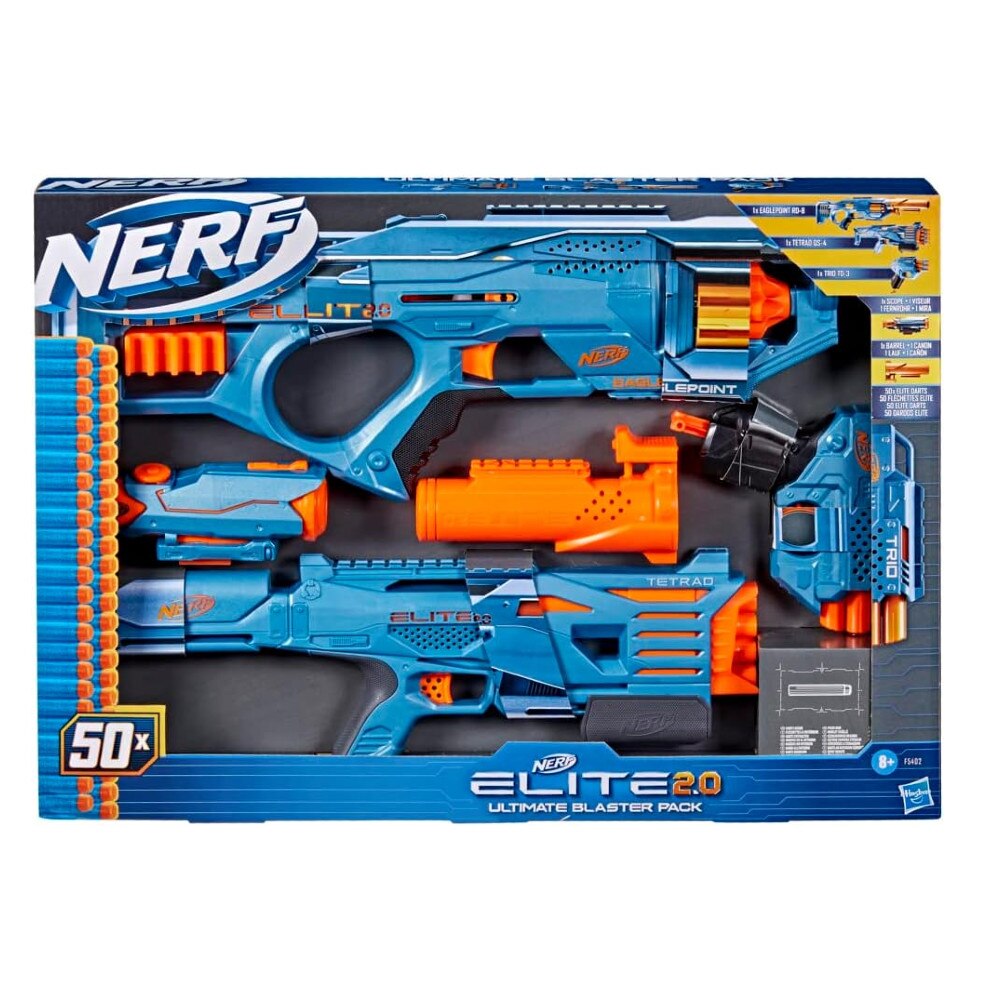 Nerf セット売り　エリートシリーズ Set 3 Blastere Nerf Elite 2.0 Ultimate Blaster Pack, 80 sageti