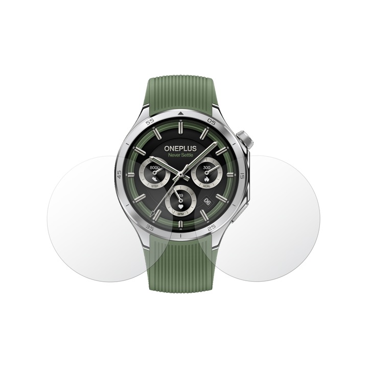 Комплект от 2 протектора за екран iSkinz за OnePlus Watch 3, невидими Skinz HD, ултрапрозрачни силиконови с пълно покритие, самозалепващи и гъвкави