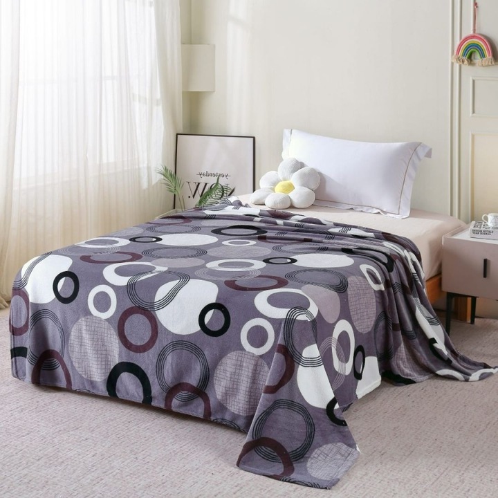 Patura cocolino cu cercuri, 200x230cm, Lenjerii Deosebite, Multicolor