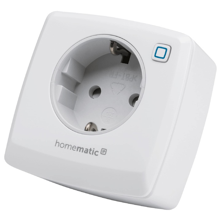 Homematic IP умен домашен ключ и контакт, контакт за измерване на ток, цифров адаптер, управление чрез приложение, Alexa и Google Assistant, пести енергия, 140666A0