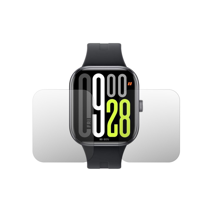 Комплект от 2 x iSkinz протектор за екран за Xiaomi Redmi Watch 5, невидим Skinz HD, ултра прозрачен силикон с пълно покритие, самозалепващ се и гъвкав