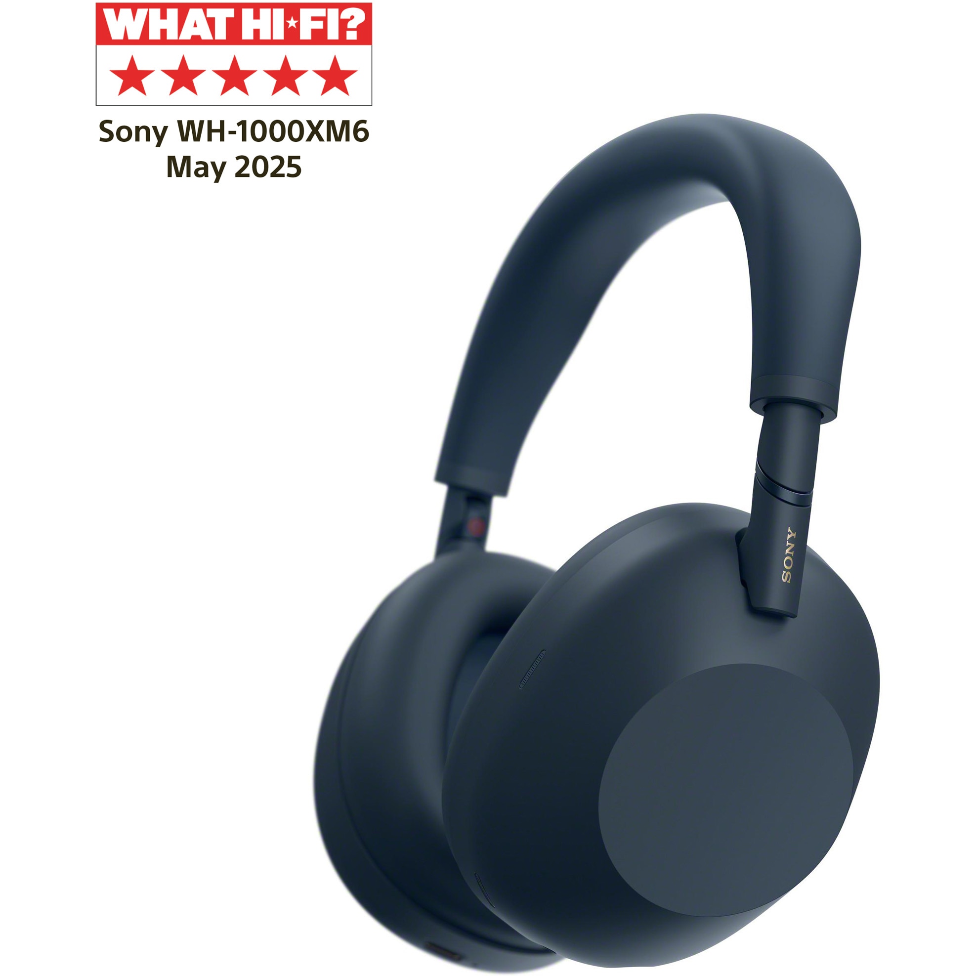 Casti Over the Ear Sony WH-1000XM6L, Wireless, Bluetooth, Hi-Res Audio, Noise cancelling, Autonomie 30 ore, Microfon, Alexa si Google Assistant, Design pliabil, Albastru