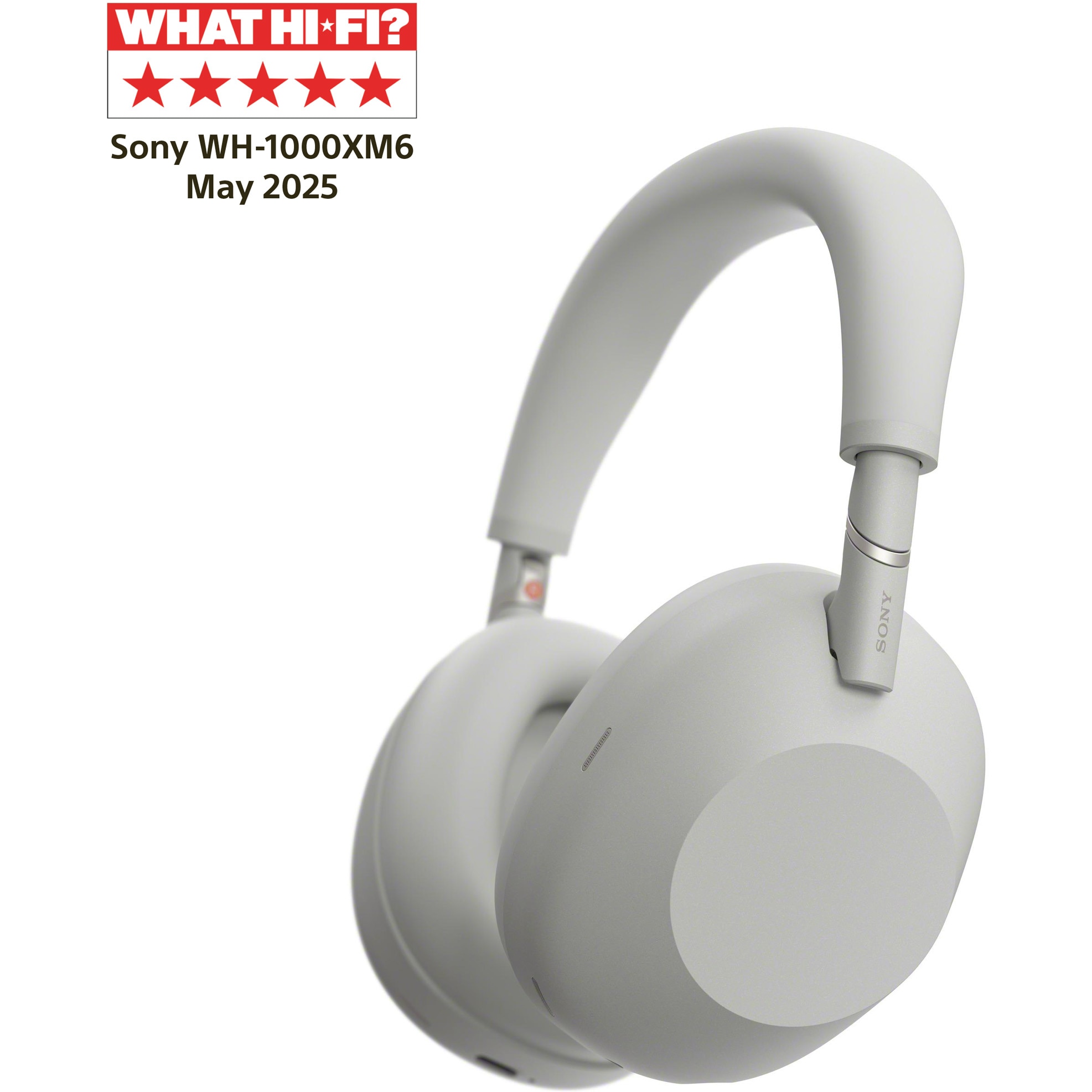 Casti Over the Ear Sony WH-1000XM6S, Wireless, Bluetooth, Hi-Res Audio, Noise cancelling, Autonomie 30 ore, Microfon, Alexa si Google Assistant, Design pliabil, Argintiu