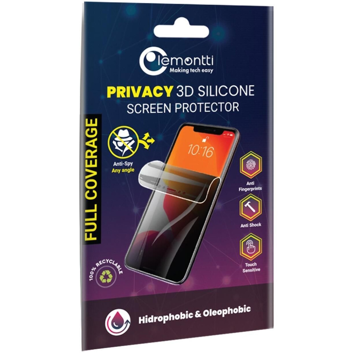 Folie de protectie Lemontti Silicon Privacy pentru Samsung Galaxy S25