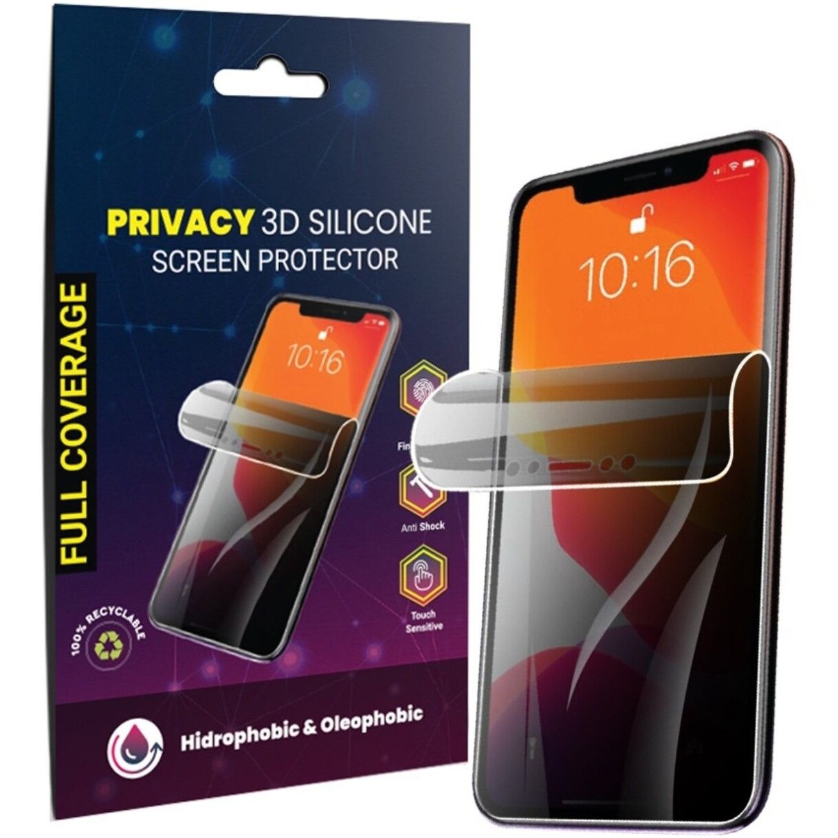 Folie de protectie Lemontti Silicon Privacy pentru Samsung Galaxy S25